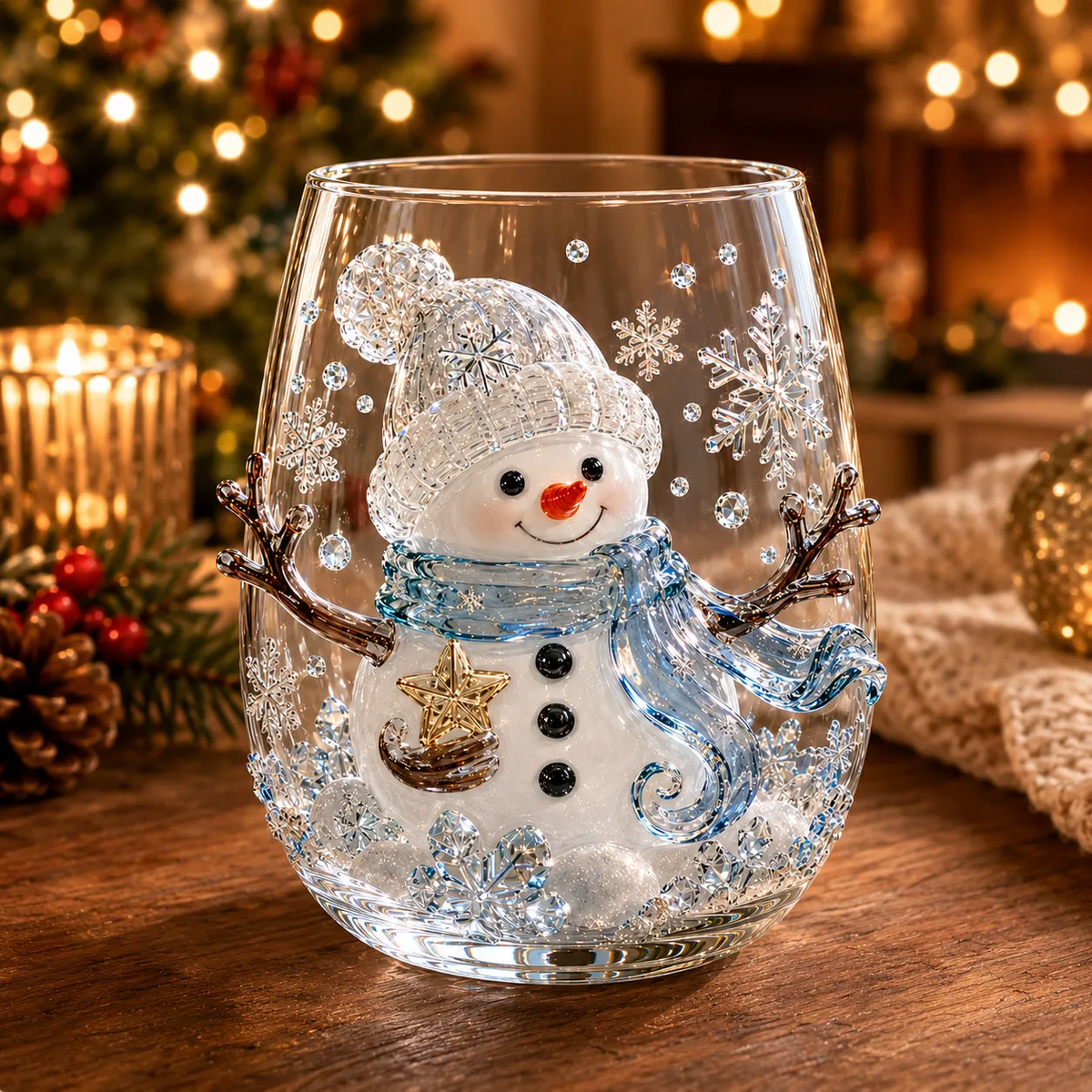 🎅 Colección de vasos navideños mágicos: Papá Noel, reno, muñeco de nieve y árbol de Navidad