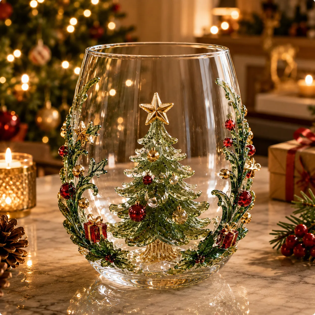 🎅 Colección de vasos navideños mágicos: Papá Noel, reno, muñeco de nieve y árbol de Navidad