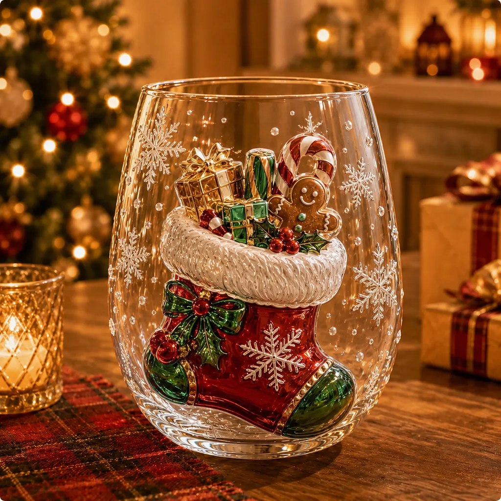 🎅 Colección de vasos navideños mágicos: Papá Noel, reno, muñeco de nieve y árbol de Navidad