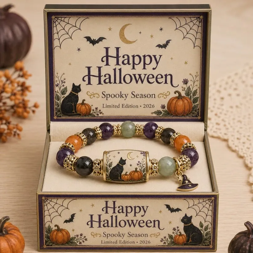 🎃 Limited Edition Halloween Beaded Bracelet Set | Spooky Cute Gift Jewelry