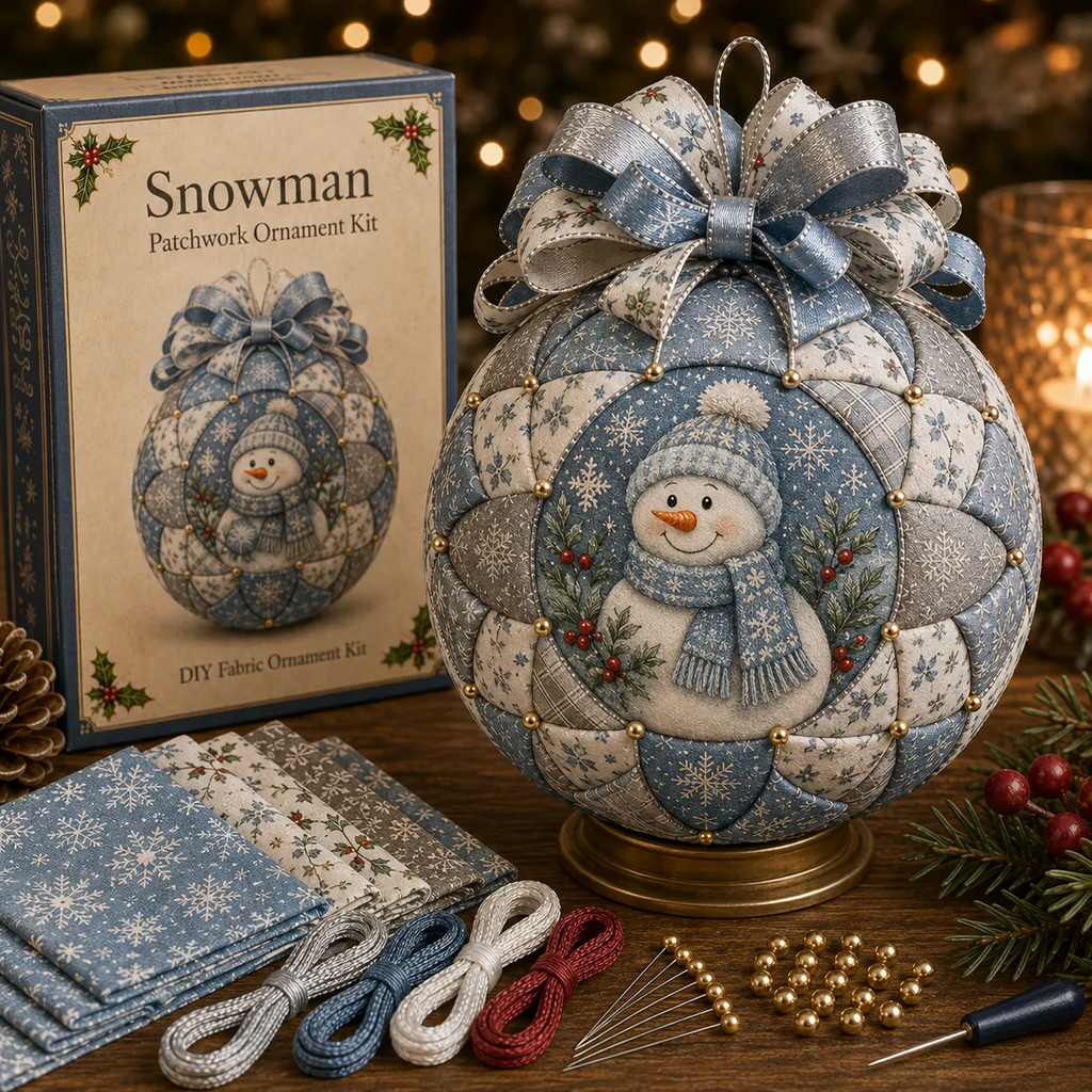 🔥🎄 Christmas Special – 50% OFF 🎁 Christmas Classics Patchwork Ornament DIY Kit