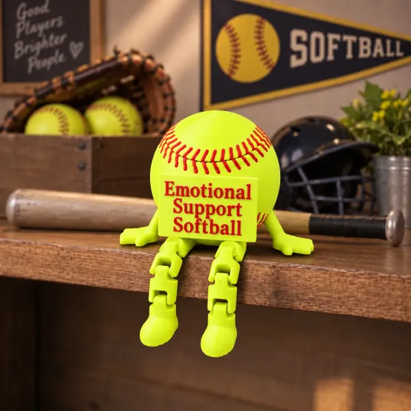 🏈 Emotional Support Sports Buddy™ – Funny Football, Tennis & Baseball Desk Companion