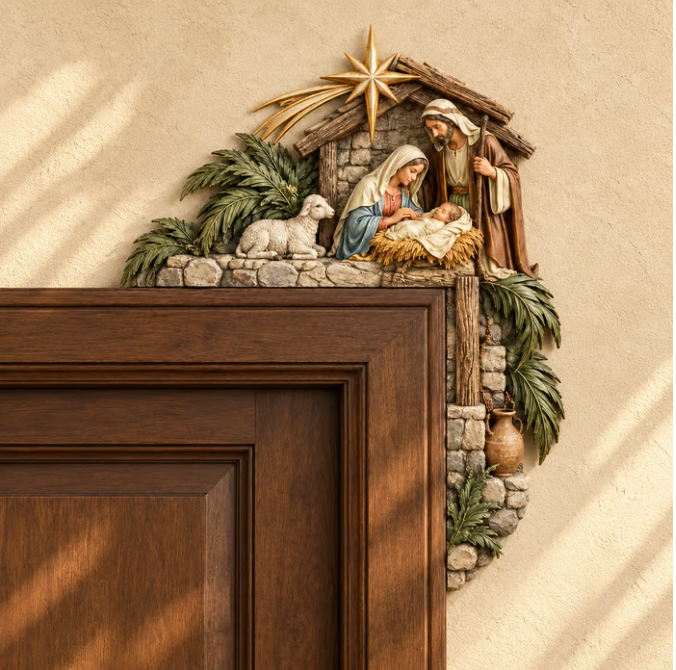 Christmas Nativity Door Frame Corner Decor