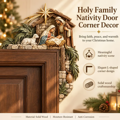 Christmas Nativity Door Frame Corner Decor
