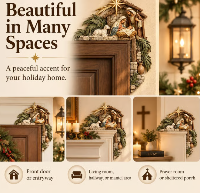 Christmas Nativity Door Frame Corner Decor