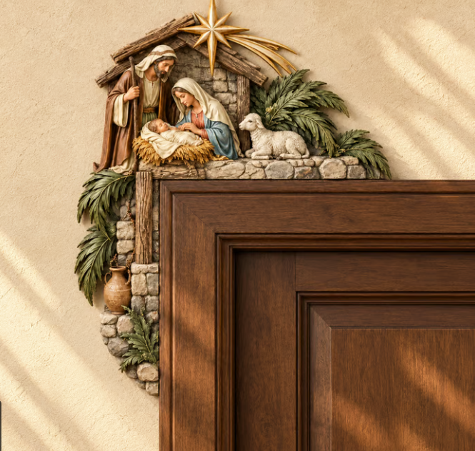 Christmas Nativity Door Frame Corner Decor