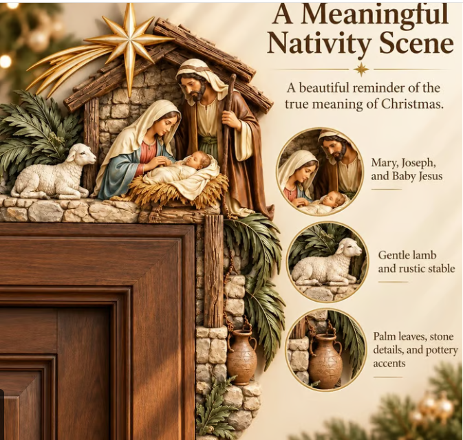 Christmas Nativity Door Frame Corner Decor