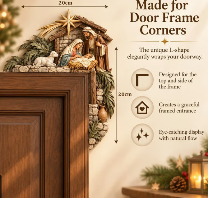 Christmas Nativity Door Frame Corner Decor