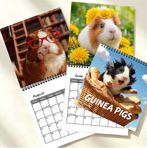 🏆 Last Day Special Price ! Each🗓️Buy 2 Get 1 Free✨🔥2027 Funny Adorable Guinea Pig Wall Calendar