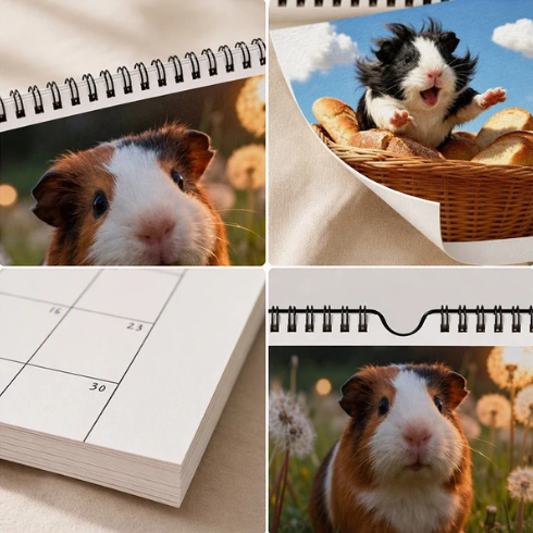 🏆 Last Day Special Price ! Each🗓️Buy 2 Get 1 Free✨🔥2027 Funny Adorable Guinea Pig Wall Calendar