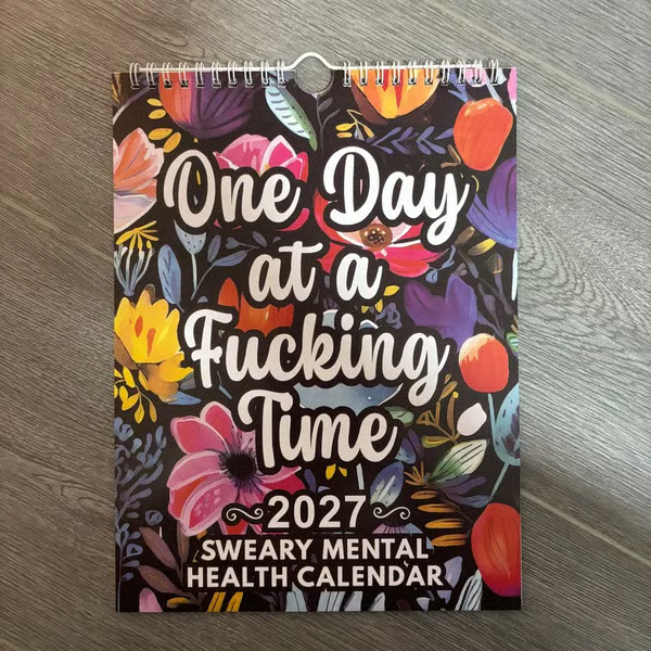 📅 Calendario de Salud Mental con Palabrotas 2027 - Perfecto para la decoración del hogar e ideas de regalo
