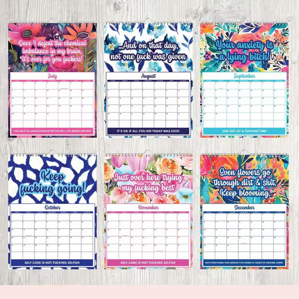 📅 Calendario de Salud Mental con Palabrotas 2027 - Perfecto para la decoración del hogar e ideas de regalo