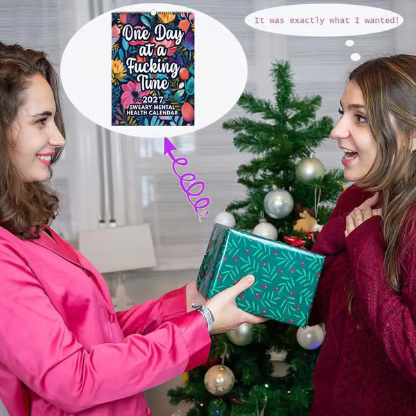📅 Calendario de Salud Mental con Palabrotas 2027 - Perfecto para la decoración del hogar e ideas de regalo