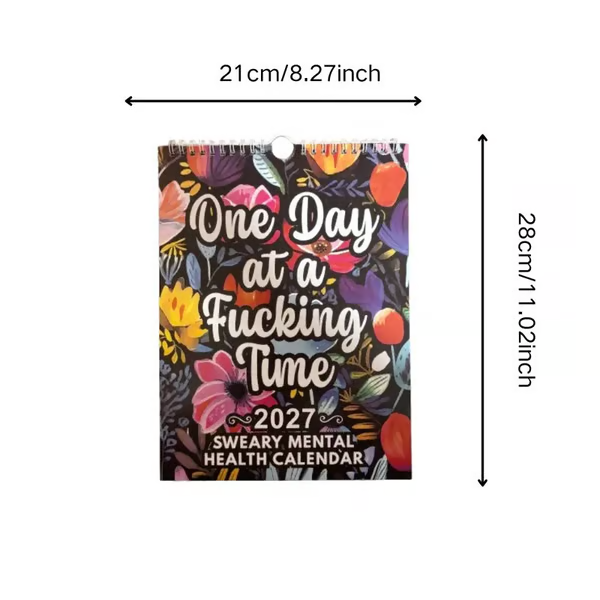 📅 Calendario de Salud Mental con Palabrotas 2027 - Perfecto para la decoración del hogar e ideas de regalo