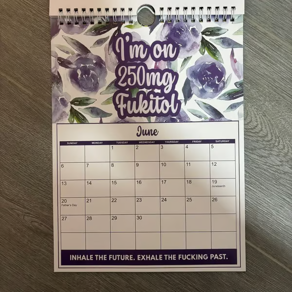 📅 Calendario de Salud Mental con Palabrotas 2027 - Perfecto para la decoración del hogar e ideas de regalo
