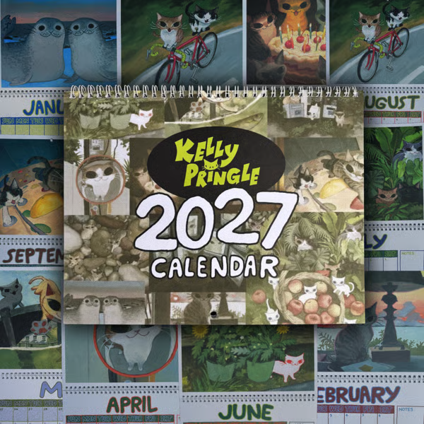 📆 2027 Kelly Pringle Calendar【Calendar and Sticker sheet】