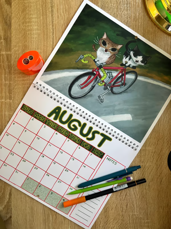 📆 2027 Kelly Pringle Calendar【Calendar and Sticker sheet】