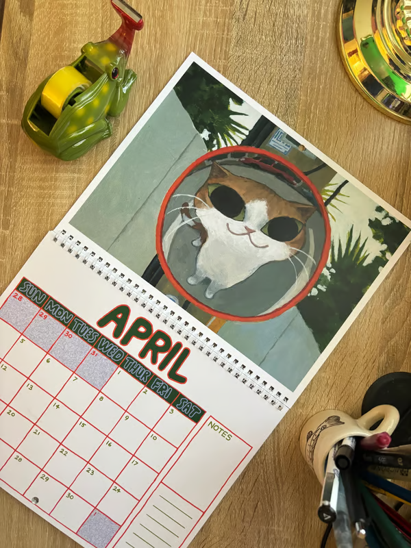 📆 2027 Kelly Pringle Calendar【Calendar and Sticker sheet】