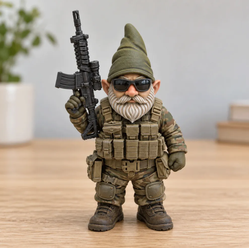 Tactical Gnome Figurine